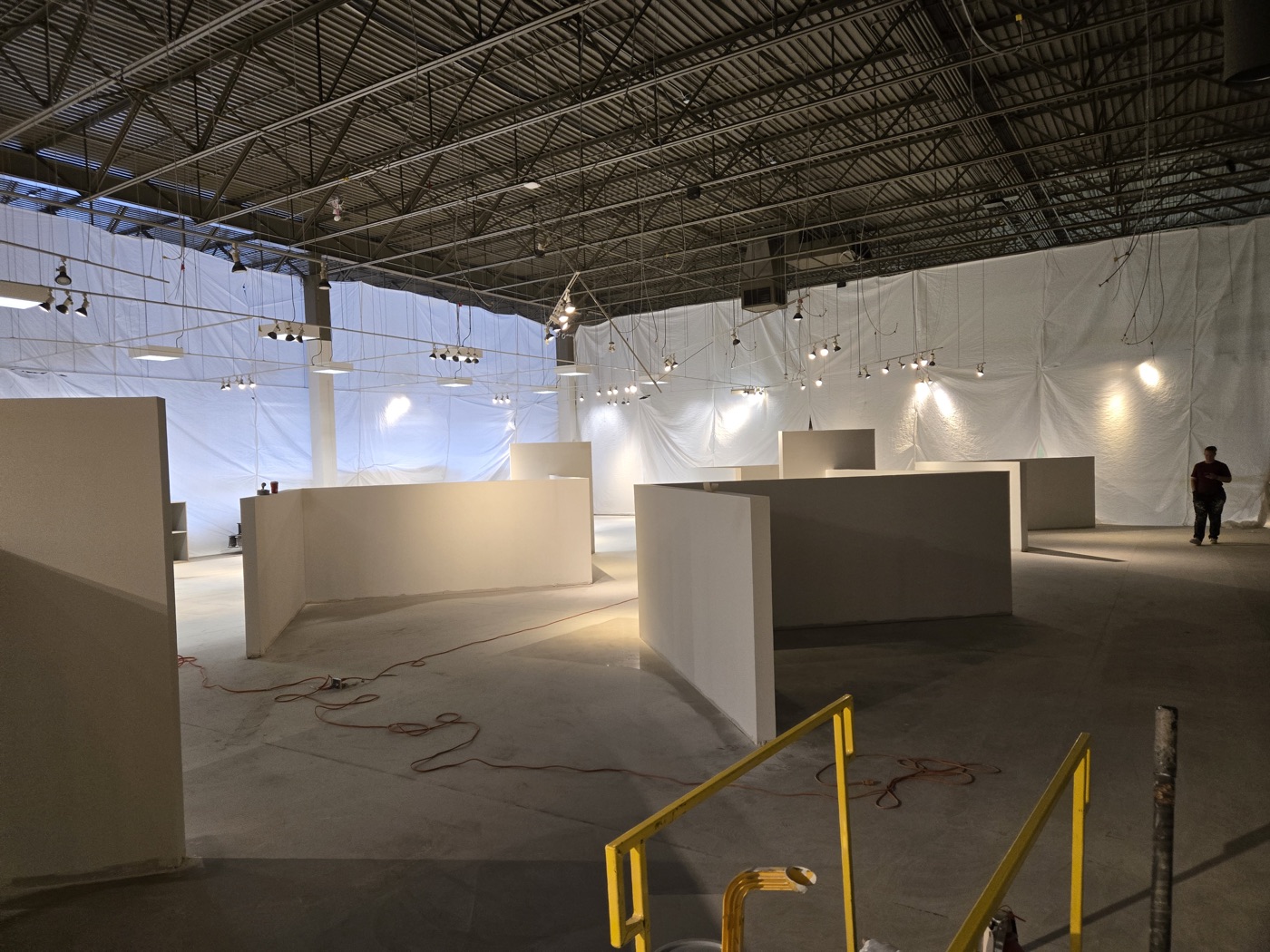 Steel stud partition walls in a Kelowna commercial retail build-out