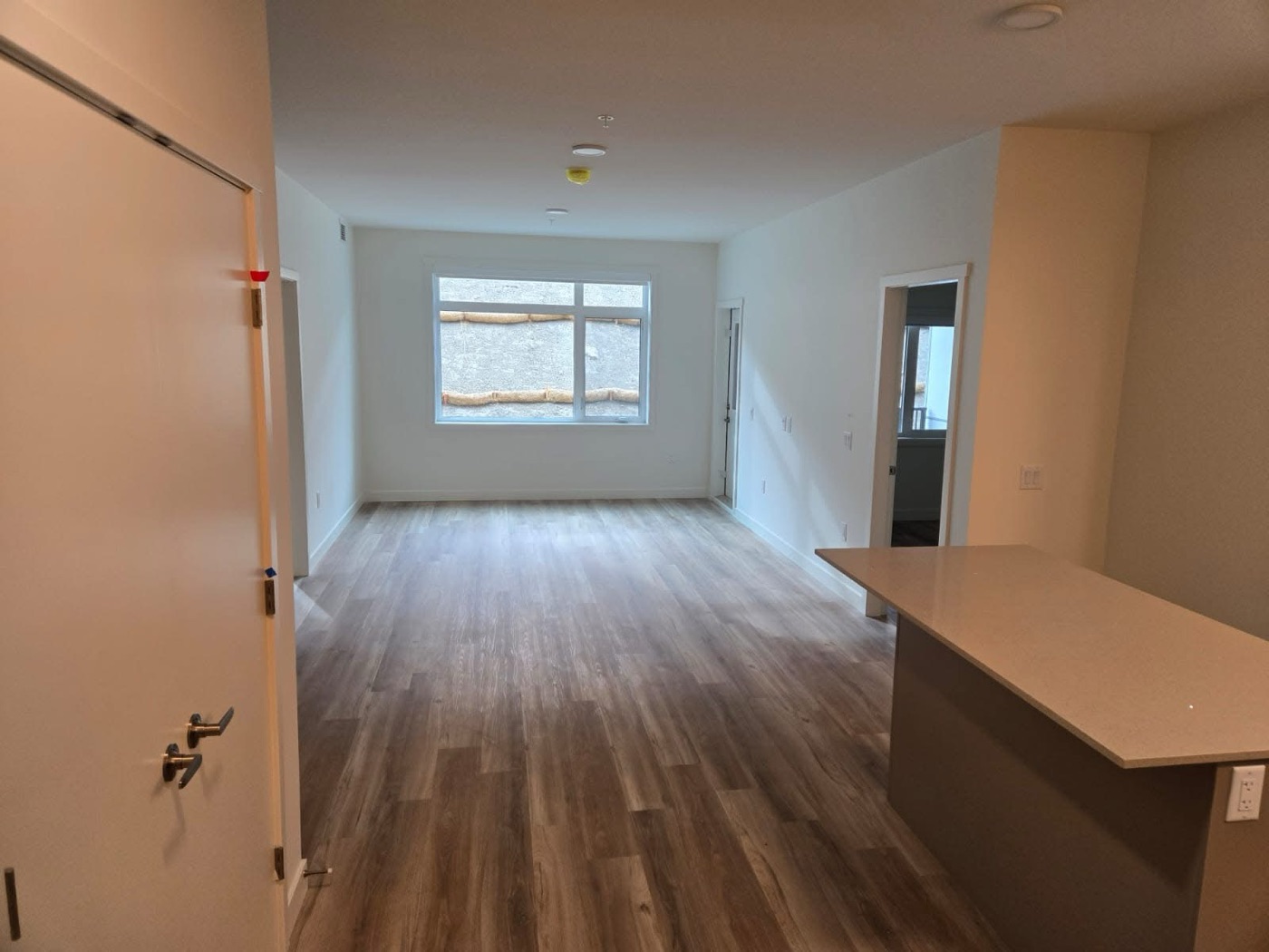 Freshly painted living area in a finished Kelowna home
